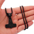 New Men's Stainless Steel Jewelry Personality Thor's Hammer Charms Necklace Pendants